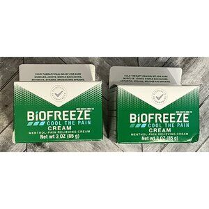 2 Biofreeze Cool Soothing  Pain Relief Cream 3 Oz Muscle Joint Aches Exp 01/2026